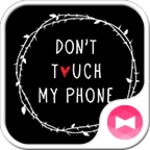 fun theme don't touch my phone android application logo